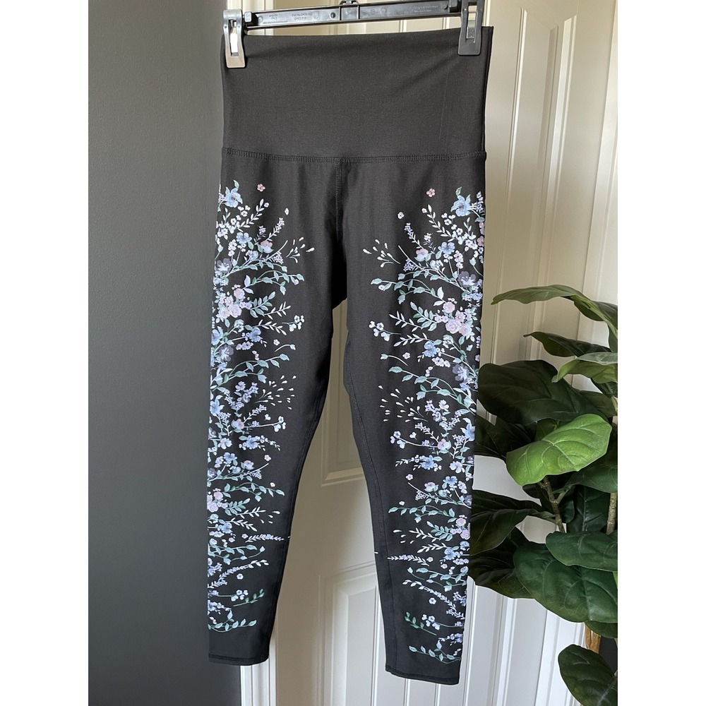 Evolution and Creation Active High Rise Floral Print Ankle Yoga Leggings S